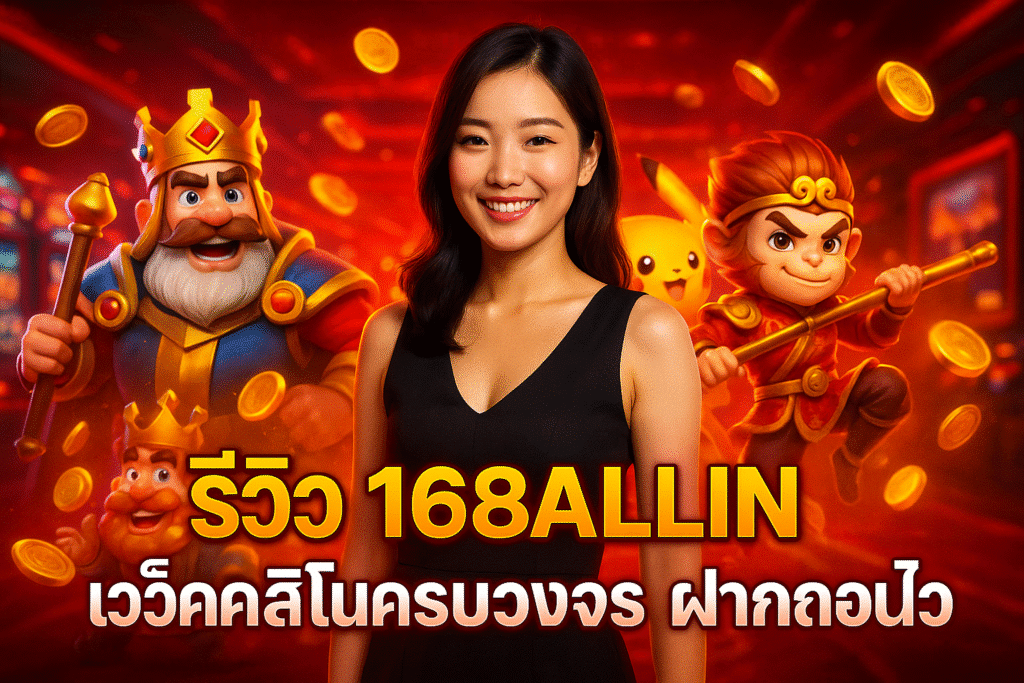 รีวิว 168ALLIN เว็บคาสิโนครบวงจร ฝากถอนไว